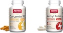 Jarrow Formulas Curcumin 95 500mg și metil Folate 400mcg Antioxidant și Cardiovascular de asistență pentru sănătate Supliment alimentar Bundle, 120 și 60 Veggie Capsule