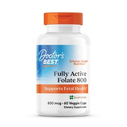 Medici Cel mai bun Folate complet activ 800 cu Quatrefolk, Suportă Sănătate fetală, Non-GMO, Gluten gratuit, Vegan 60 Veggie Caps