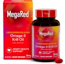 Omega-3 Krill Oil 350mg Softgels, MegaRed (60 Conte In A Bottle), EPA & DHA Omega-3 Acidi grasi cu nici un gust de pește Spre deosebire de ulei de pește, conține antioxidant Astaxantină