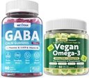 Vegan Omega 3 Gume 1 Pack+ GABA Gume de zahăr gratuit 2 ambalaj