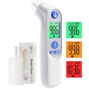 Termometru urechii, termometru digital pentru urechi pentru copii şi adulţi, termometru pentru copii de mare precizie cu 1s rezultat, 3-Color codificat şi 30 Memorie Recall, uşor de utilizat, cu 21 Capacuri de probă de unică folosinţă