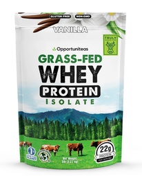 Opportuniteas Grass Fed Vanilla Whey Proteine Izolate Pulbere - 22g Proteine Pulbere fără îndulcitori artificiali, Hormone-Free Vaci, Non OMG - 5lb