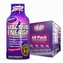 Vitamina Energie Focus+ Extra Putere Energie Shot Berry 48 Pack, 260mg Natural Cafeina, B-Vitamina, CoQ10, Amino Acidi, Focus, Productivitate & Clarity, Zero Zahăr, Gluten-Free, 1.93 fl oz