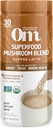 OM MUSHROOM SUPERFOOD Cafea Latte Blend Mushroom Powder, 8.47 Ounce Canister, 30 Serviri, Lion's Mane, Cordyceps, Reishi, Chaga, Energy & Mental Clarity Support Supplement