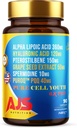 AJS Pure Cell Youth 6X PRO, 90 Capsule - PQQ 40mg, R-Lipoic Acid 360mg, Sodium Hyaluronat 120mg, Pterostilbene 150mg, Extract de semințe de struguri 50mg, Spermidină 10mg
