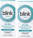 Blink Tears Lubrication Eye Drops (Ochi uscat Moderat-Mild), 0,5 FL OZ (15 ml) - 2-Pack