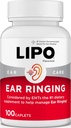 Lipo-Flavonoid Plus Tinitus Relief - doctor-Recomandat pentru urechi inelare - clinic-Proven Lemon Bioflavonoid Complex cu vitamine C, B1, B2, B6, B12, & Calciu - 100 Caplete