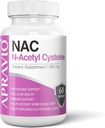 Suplimentul NAC (N-Acetyl Cysteine) 600 mg, Suport antioxidant, Suport Imun, Sanatate renala si hepatica, 60 Capsule