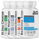Youth & Tonic Bedtime Trim Detoxifiere Cleanse Kick off Management greutate - 120 pastile