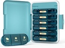 Weekly Pill Organizator 3X o zi, 7 zile Pilula cutie 3 Times, portabil pentru Pilula de călătorie caz pentru pastile / Vitamin / Fish ulei / medicamente / Suplimente (3x7 albastru)