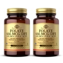 Solgar Folate 666 mcg DFE (acid folic 400 mcg) - 250 comprimate, pachet de 2 - Suport prenatal - non-GMO, Vegan, Gluten Free, Dairy Free, Kosher - 500 Serviri totale