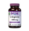 Bluebonnet Nutrition L-Arginină 500mg, Free-Form Amino Acid, Nitrooxid Precursor*, Soy-Free, Gluten-GMO, Kosher Certified, Vegan, 100 Capsule vegetale, 100 Servings, Alb