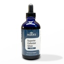Argint superior coloidal, Waiora, supliment mineral lichid, 40 PPM, pentru suport imunitar, Sticla de sticlă albastră cu picurator (1 bont/22 serv.)
