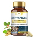 Capsule organice Veda Ashwagandha, 2000mg - 100% pur Ashwagandha Root Supliment cu extract de piper negru pentru absorbtie maxima - Boost Energy, Adrenal, Imunitate & Mood - Vegan - 120 Conte