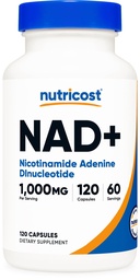 Nutricost NAD+ Supliment 1000 mg per Serving 120 Capsule (Nicotinamidă Adenine Dinucleotide) - 60 Servings, Gluten-Free, Vegan