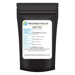 Prescribed For Life Apple Fiber Powder, Natural Apple Pectin Fiber Supplement for Digestive Health, Vegan, Non OMG, Gluten Free (12oz / 340g)