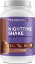TransformHQ Shake pe timp de noapte, somn + Blend de proteine, 28 Serviri, Aroma de ciocolată Mousse