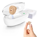 Amplificator auditiv, Ajutor auditiv reîncărcabil pentru Seniori și Adulți cu Control al Volumelor, Amplificator auditiv de anulare a zgomotului, Utilizare laterală unică