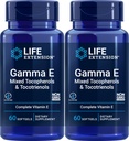 Extensie de viață Gamma E Tocopherols mixte & Tocotrienols 60 Softgels (Pachet de 2)