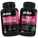 Myo-Inositol & D-Chiro Inositol Saw Palmetto - 40:1 Raportul Hormone echilibru pentru femei - Saw Palmetto pentru femei pierderea parului - Suplimente pentru a sprijini ciclu menstrual și sprijin de sex feminin sănătate