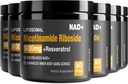 Suplimentul NAD - NAD+ cu Nicotinamidă Ribozidă (NR) şi Resveratrol Querbetin 900 mg Pure Organic NAD Plus pentru Reparaţii Cellulare Funcţia Creierului Îmbătrânit Sanatos, 80 Capsule (Pachet de 6)