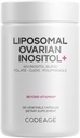 Codeage Inozitol ovarian lipozomal + Supliment - Myo-Inositol & D-Chiro-Inositol 40:1 Blend, Folat 5-MTHF, CoQ10, rodie & afine sălbatice, Livrare lipozomală, non-GMO, gluten-free - 120 capsule