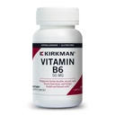 Kirkman Vitamina B-6 50 mg - Hipoalergic - 100 Capsule vegetariene - Gluten/Casein Free