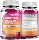 Cortisol Suplimente pentru Femei, Cortizol Gumies cu Ashwagandha, Magneziu, L-Theanină, Fosfatidilserină, B6 pentru Cortisol Detox, Relaxare, Somn, Focus, Zahăr-Free, Vegan, 120