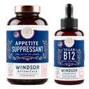 WINDSOR BOTANICA Suppressant de apetit pentru pierderea in greutate si Vegan B12 lichid Bundle