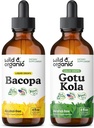 Salbatic si organic Bacopa Tincture 4 fl oz & Gotu Kola Tincture 4 fl oz