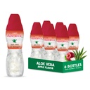 Suc de Aloe vera (Apple aromatizat) cu bucăți mai mari pulpă de aloe pură (6 Pachete) Suc pe bază de plante mare pentru hidratare și conține pastă mare de aloe. Este sănătos pentru adulți și copii