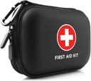 Mini Kit de prim ajutor, 100 piese de apă-Resistent Hard Shell caz mic - Perfect pentru călătorie, Outdoor, Home, Office, Camping, Drumeţii, Masina (Negru)