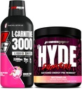 PROSUPPS L-Carnitine 3000 Stimulante Injecții cu lichid gratuit (31 Servings, Dragon Fruit) și Mr. Hyde Signature Series Pre-Lucrare Energie Pudrată (30 Servings, Pepene verde) Bundle