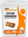 BulkSupplements.com Scorțișoară Bark Extract de pulbere - Ceylon Scorțișoară Supliment, Herbal Supliment - Vegan & Gluten gratuit, 1,2g per Serving, 500g (1.1 lbs) (Pachet de 1)