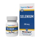Sursă superioară Seleniu 200 mcg - Suplimentul de sprijin pentru sănătate imună - Selenometionină Tablete de ajutor Glanda tiroidiană funcţie - Suplimentul sprijină reciclarea vitaminei E - 60 comprimate de dizolvare instantanee