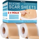 Silicon cicatrice foi (2 role), grad medical Silicon Cicatrice bandă, benzi de îndepărtare a cicatricilor pentru acnee, Burn Scars C-Section & Keloid Chirurgie cicatrici foi de tratament foi - 8 luni aprovizionare