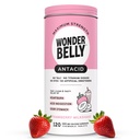 Wonderbelly Antiacid, Eficientă Arsuri la stomac și Acid instant Indigestie Relief, Extra Putere Tablete masticabile, 1000 mg carbonat de calciu, Nu Talc sau Dye, Căpșuni Milkshake, 120 Conte