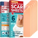 Fișe de cicatrice de grad medical Silicon - 6pk (