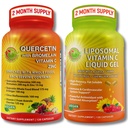 Suport imun Bundle - Querbetin cu bromelain, vitamina C & zinc + vitamina lipozomal C 1100mg 
