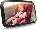 Oglindă pentru copii Shynerk, Seat Seat Oglindă pentru spate față de copil cu vedere largă Crystal Clear, Shatterproof, 360° Rotație, Crash testate și certificate