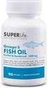 Ulei de pește Omega-3 - 1000 mg purificat și deodorizat de pește sălbatic prins cu EPA & DHA acidi grasi 