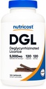 Nutricost DGL Capsule Extract de lemn dulce deglicirizinate (Extract de 500 mg, echivalent cu 5 000 mg lemn dulce, 120 Servings) - NeMG, Vegan