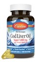 Carlson - Cod Ulei de ficat, Super 1000 mg + Vitamine A & D3, Norvegiană sălbatică, Susținabilă Sursă, 100 Softgels