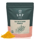 Lily of the Valley Sea Buckthorn Powder - Rhamnus Cathartica - No Added Sugar - Tart Berry Gust - Vegan & Gluten-Free - Packed in Resealable Pouch (4oz, 113g)