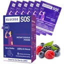 Glucoză SOS Glucoză Berry Medley Glucoză Pulbere, Pachete naturale de dextroză, Absorbţie rapidă, Disfuncţii instant, Nu este nevoie de apă, 6 Sachete per cutie