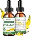 Mullein picături pentru plămâni, puternic Lung Cleanse Detoxifiere pentru fumător, Mullein organic și picături de clorofilă pentru plămâni, Mullein Leaf Extract pentru Lung & Bronchia,Respiratory Health, Immune Boost 2 FL/OZ