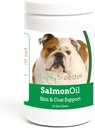 Sănătoși Breeds Bulldog Somon ulei Soft Chews 120 Count