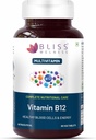 Vitamina B12 100% RDA, Cinocobalamină, Boost Nivele energetice Sistem nervos sănătos Suplimentul funcţional pentru bărbaţi şi femei - 60 comprimate vegetariene