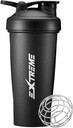 EXTREME Classic Shaker Sticla cu whisk sârmă, Perfect pentru Shake-uri de proteine și antrenament pre, Leak Proof Shaker Cups, BPA gratuit, Seif de spălat vase, 24 Ounce, Negru