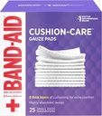 Band-Aid Pad-uri de prim ajutor, 2 în x 2 în, 25 ea (Pachet de 1)